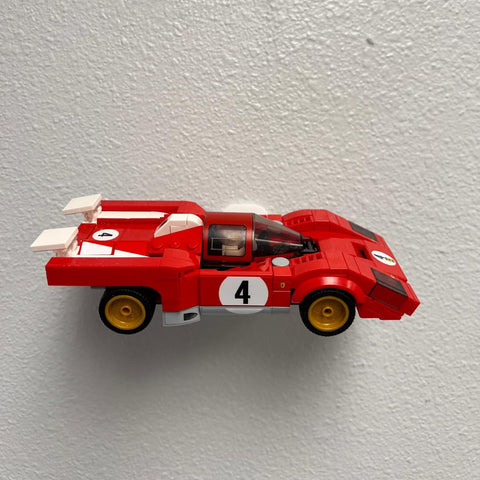 Lego Speed Champion Compatible Side Car Wall Mount – Durable Display Shelf | Made in USA Chatelet Manufacturing 