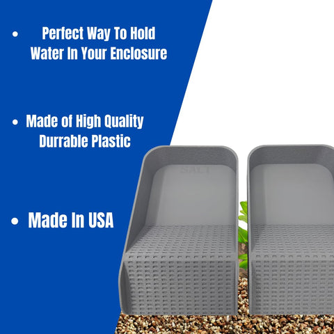 Hermit Crab Hydration Platform Pool – 6.5 x 4 Inch Ramp Access | Made in USA Chatelet Manufacturing 