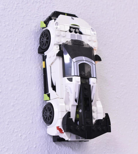 Collectible Car Display Wall Mount | Low Profile Design Compatible With Lego Car Models | Display Cars by Wheels on Wall | Made in USA Chatelet Manufacturing 
