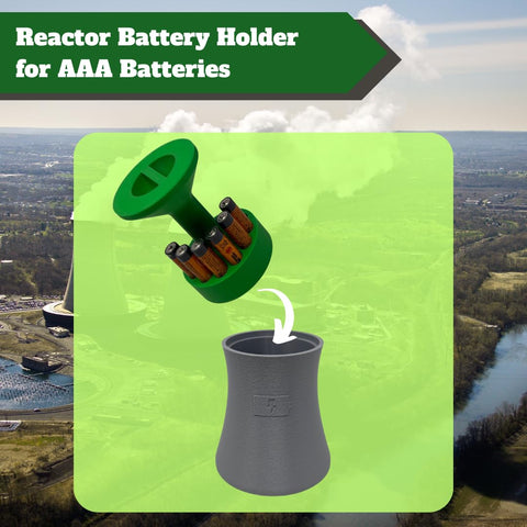 Reactor AA Battery Organizer – Holds 10 Batteries – Durable Plastic Storage | Made in USA Chatelet Manufacturing 