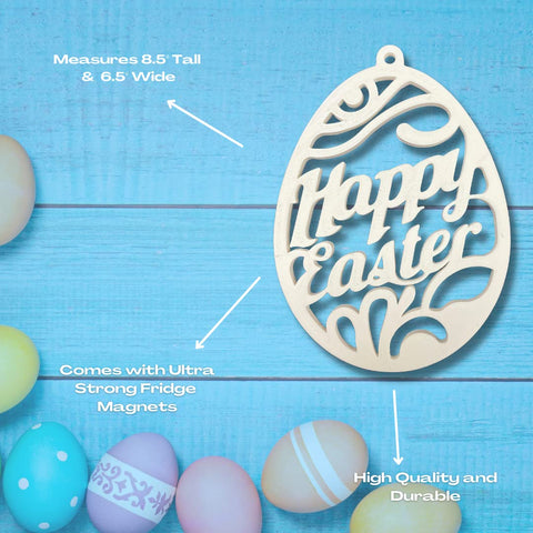 Easter Wall Decor – 3D Printed Happy Easter Hanging Ornament | Made in USA Chatelet Manufacturing 