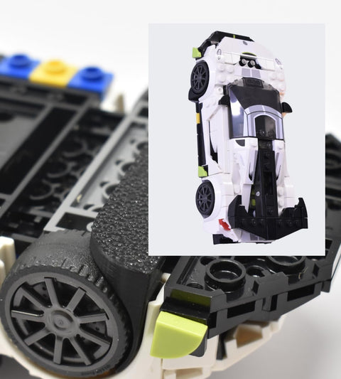 Collectible Car Display Wall Mount | Low Profile Design Compatible With Lego Car Models | Display Cars by Wheels on Wall | Made in USA Chatelet Manufacturing 