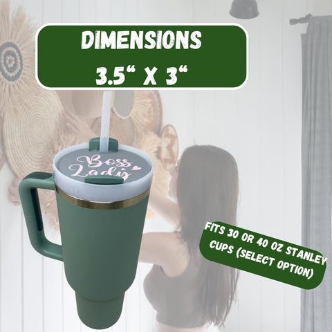 Baglets Tumbler Topper Charms – Dog Mom Design – Removable Cup Decor | Made in USA Chatelet Manufacturing 