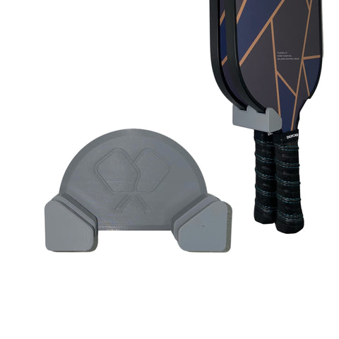 Pickleball Paddle Holder Wall Mount – Dual Racket Organizer | Made in USA Chatelet Manufacturing 