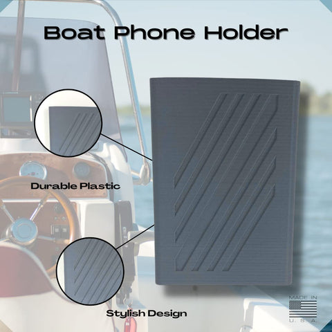 Boat Phone Mount Holder – Waterproof Secure Grip – Durable Gray Plastic | Made in USA Chatelet Manufacturing 