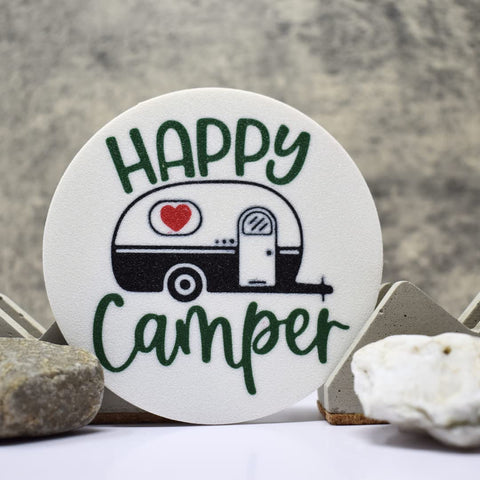 Happy Camper Tote Bag Charm – Decorative Baglets Accent | Made in USA Chatelet Manufacturing 