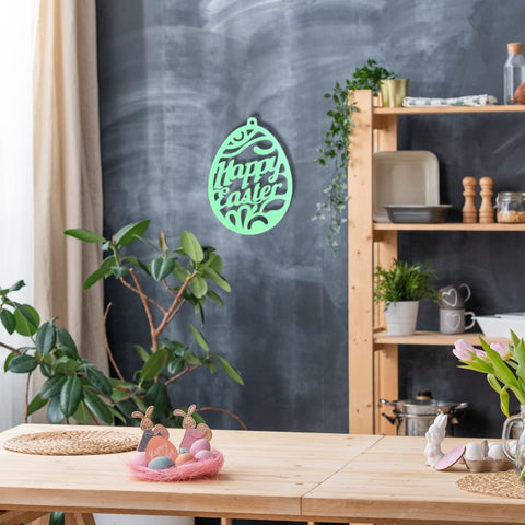 Easter Wall Decor – 3D Printed Happy Easter Hanging Ornament | Made in USA Chatelet Manufacturing 