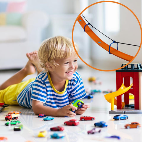 Suspension Bridge Track Kit – Hot Wheels Compatible – 10 Supports with Rope | Made in USA Chatelet Manufacturing 