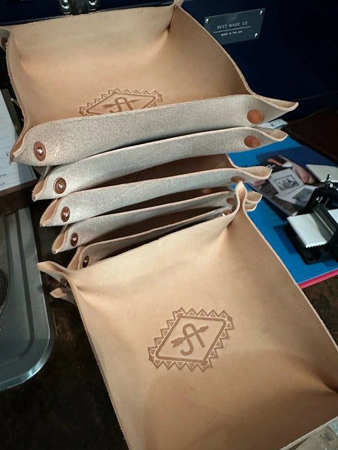 Handcrafted Leather Valet Tray – Custom Home Organizer | Made in USA Sully + Proper Supply 