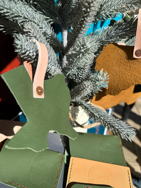 Handcrafted Texas Leather Christmas Ornaments – Unique Holiday Decor | Made in USA Sully + Proper Supply 