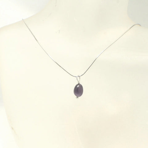 6mm Genuine Amethyst Birthstone Necklace – 16 Inch Sterling Silver Chain | Made in USA by Michelle Marie Michelle Marie Boutique  Necklace
