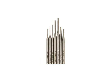 7-Piece Precision Steel Punch Set – High Carbon Molybdenum Tool Steel | Made in USA Grace USA 