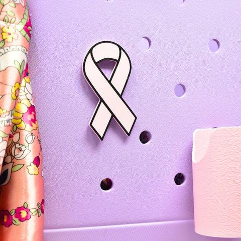 Breast Cancer Support Pink Ribbon Bag Charm – Awareness Accessory | Made in USA Chatelet Manufacturing 