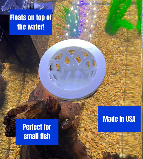 Chatelet Small Aquarium Fish Feeding Cage – Surface Float Design | Made in USA Chatelet Manufacturing 