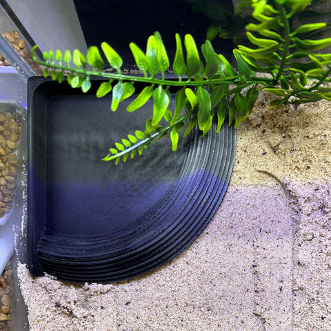 Hermit Crab Corner Pool | Watering Dish for Crabs, Frogs, Lizards | Corner Watering Pool With Ramp Access | Made in USA Chatelet Manufacturing 