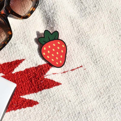 Strawberry Tote Bag Charm – 2.5 Inch Decorative Clip – FRESHe Baglets | Made in USA Chatelet Manufacturing 
