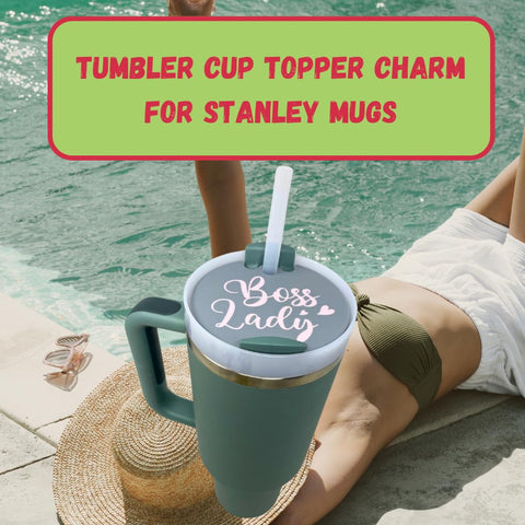 Baglets Tumbler Topper Charms – Dog Mom Design – Removable Cup Decor | Made in USA Chatelet Manufacturing 