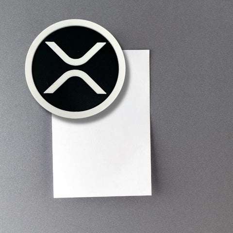 Ripple XRP Token Logo Fridge Magnet 4.5 Inch – Black White Design | Made in USA Chatelet Manufacturing 