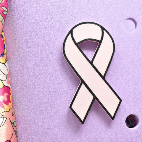 Breast Cancer Support Pink Ribbon Bag Charm – Awareness Accessory | Made in USA Chatelet Manufacturing 