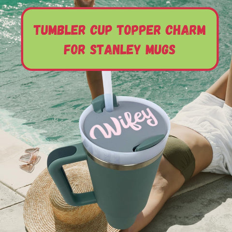 Baglets Tumbler Topper Charms – Dog Mom Design – Removable Cup Decor | Made in USA Chatelet Manufacturing 