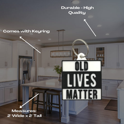 Old Lives Matter Fridge Magnet 4 Inch – Humorous Aging Awareness Decor | Made in USA Chatelet Manufacturing 