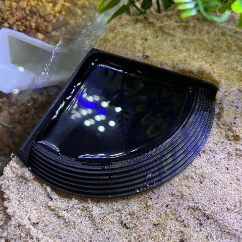 Hermit Crab Corner Pool | Watering Dish for Crabs, Frogs, Lizards | Corner Watering Pool With Ramp Access | Made in USA Chatelet Manufacturing 