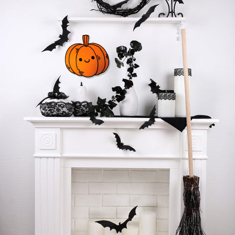 Kawaii Halloween Jack-O-Lantern Wall Decor – Cute Pumpkin Sign | Made in USA Chatelet Manufacturing 