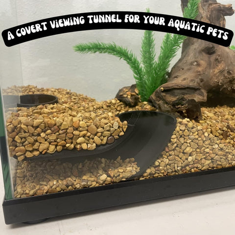 Aquarium Corner Tube Tunnel – 6.5 Inch Hideout for Fish and Shrimp | Durable Tank Decor | Made in USA Chatelet Manufacturing 