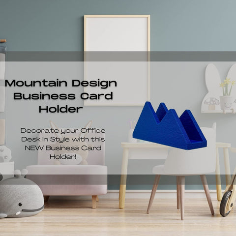 Mountain Silhouette Business Card Holder – Durable Desk Organizer 4 Inch | Made in USA Chatelet Manufacturing 
