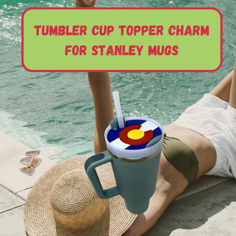 State Flag Tumbler Lid Charm – Removable Stanley Cup Accessory | Made in USA Chatelet Manufacturing 