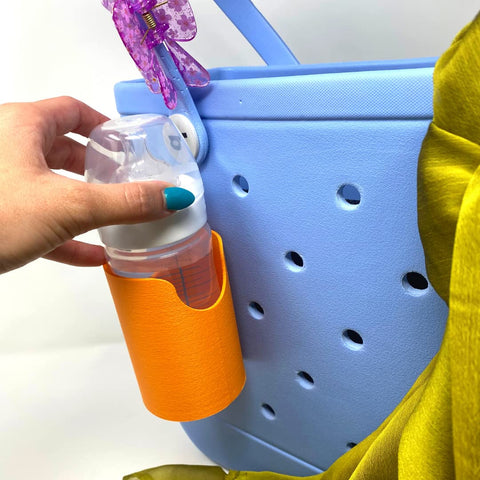 Can Drink and Water Bottle Holder Charm – Tote Bag Accessory for Bogg Bags | Made in USA Chatelet Manufacturing 