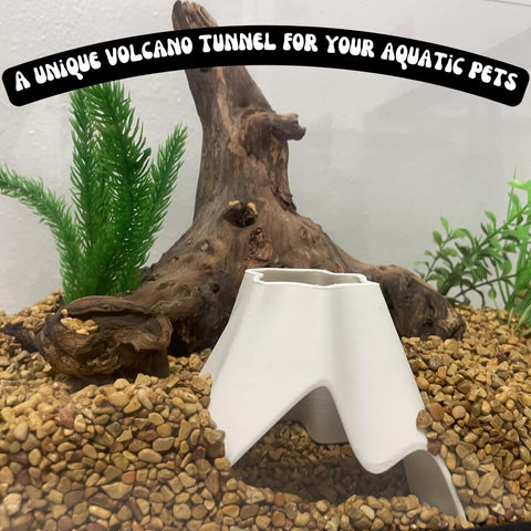 Aquarium Volcano Tunnel Decoration – 5.5 Inch Fish Hideout | Made in USA Chatelet Manufacturing 