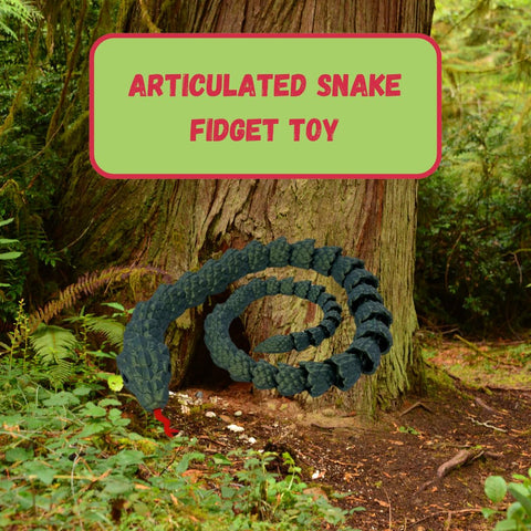 Articulated Lizard 3D Printed Fidget Toy – Flexible Desk Display | Made in USA Chatelet Manufacturing 