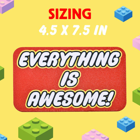 Inspirational Everything Is Awesome Wall Plaque – Vibrant Red Decor | Made in USA Chatelet Manufacturing 