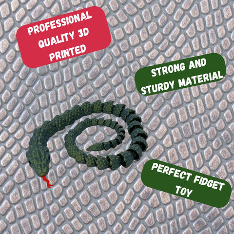 Articulated Lizard 3D Printed Fidget Toy – Flexible Desk Display | Made in USA Chatelet Manufacturing 