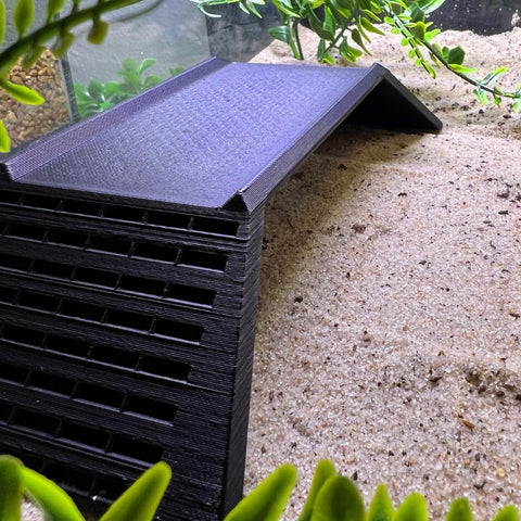 Hermit Crab Climbing Toy & Tunnel Cave | Terrarium Ramp Cave & Hideout Combo for Hermit Crabs, Lizards, Amphibians, & Other Pets | Made in USA Chatelet Manufacturing 