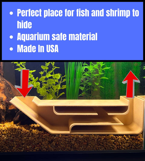 XL Aquarium Underground Tunnel – Fish And Shrimp Hideout – 9.75 Inch | Made In USA Chatelet Manufacturing 