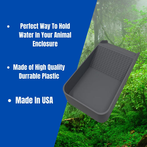 XL Hermit Crab Watering Pool – Platform Ramp Accessory for Turtles and Amphibians | 9.75 Inch x 5 Inch | Made in USA Chatelet Manufacturing 