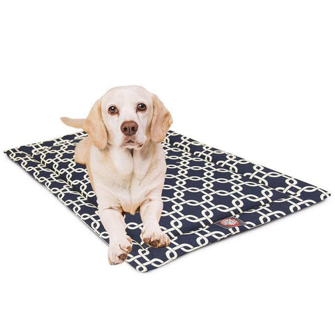 Comfortable Links Pattern Dog Crate Mat – Premium Pet Bed Pad | Made in USA Majestic Pet 
