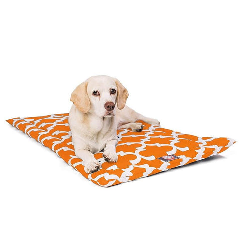 Trellis Pattern Dog Crate Mat – Plush Polyester Cotton Blend | Made in USA Majestic Pet 
