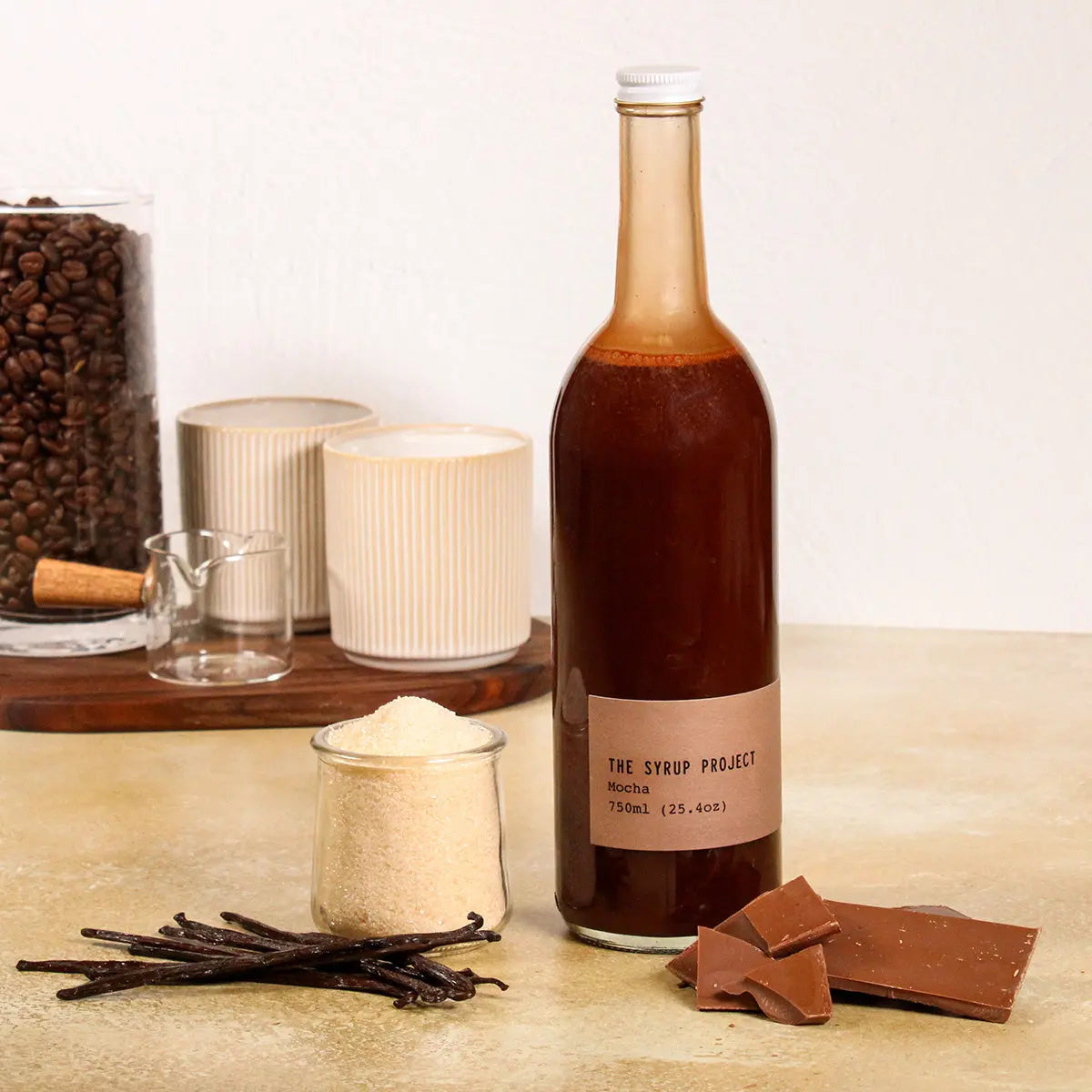 750mL Mocha Syrup – Organic Cane Sugar Rich Cocoa Flavor | Handcrafted Coffee & Cocktail Enhancer Made in USA The Syrup Project 