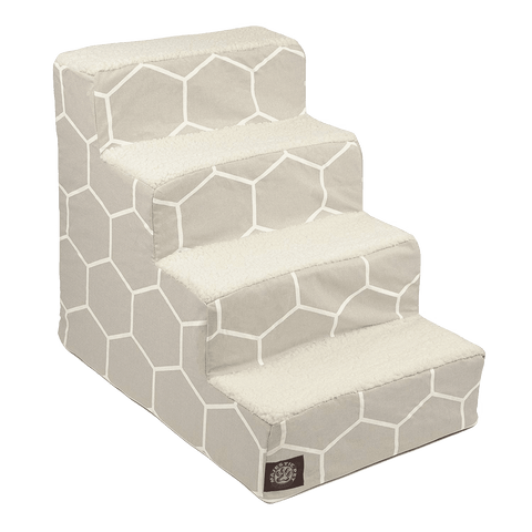 Hexo Shapes 4-Step Pet Stairs – Cushioned Steps for Mobility | Made in USA Majestic Pet 