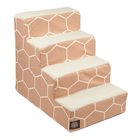 Hexo Shapes 4-Step Pet Stairs – Cushioned Steps for Mobility | Made in USA Majestic Pet 