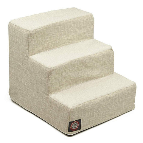 Palette Heathered 3-Step Pet Stairs – Soft Removable Cover – Durable Support | Made in USA Majestic Pet 