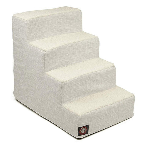Majestic Pet 4-Step Heathered Fabric Pet Stairs 24 Inch – Soft Support | Made in USA Majestic Pet 