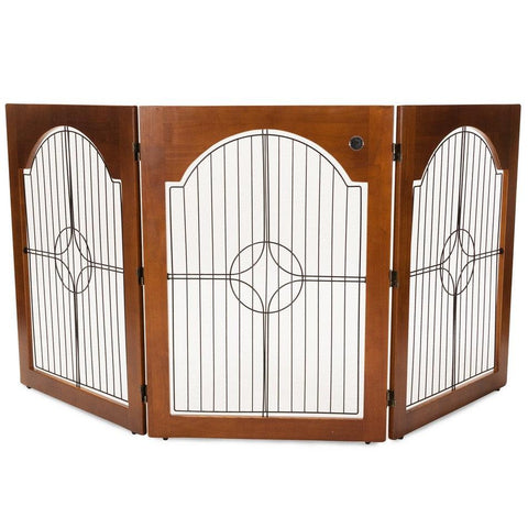 Universal Free Standing Pet Gate – Solid Wood Safety Barrier | Made in USA Majestic Pet 