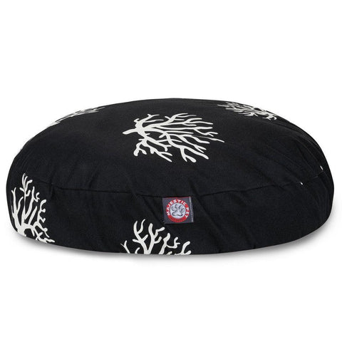 Coral Round Plush Dog Bed – Removable Cover – Handcrafted Pet Cushion | Made in USA Majestic Pet 