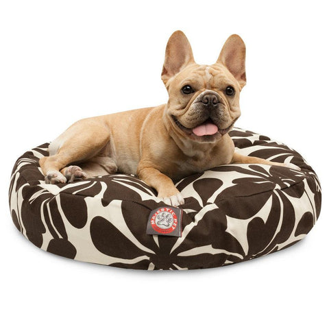 Plantation Round Dog Bed – Plush Polyester Fiber Fill – Made in USA Majestic Pet 