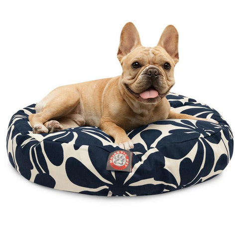 Plantation Round Dog Bed – Plush Polyester Fiber Fill – Made in USA Majestic Pet 