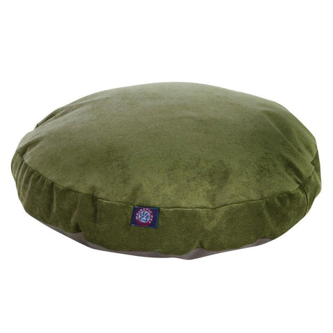 Villa Round Plush Dog Bed – Durable Upholstery Fabric | Made in USA Majestic Pet 